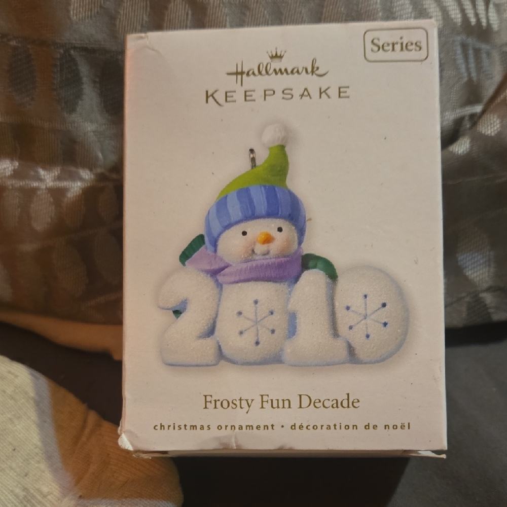 Hallmark Keepsake Snowman Ornament with Blue and Green Accents